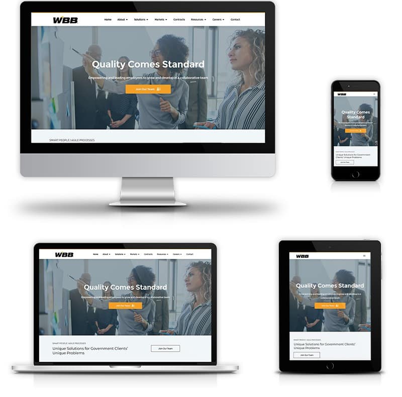 WBB-Responsive-Website-Project_800x790 Award winning website design for government contractor solution provider