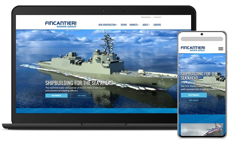 Fincantieri Government Contractor Website Design and Development