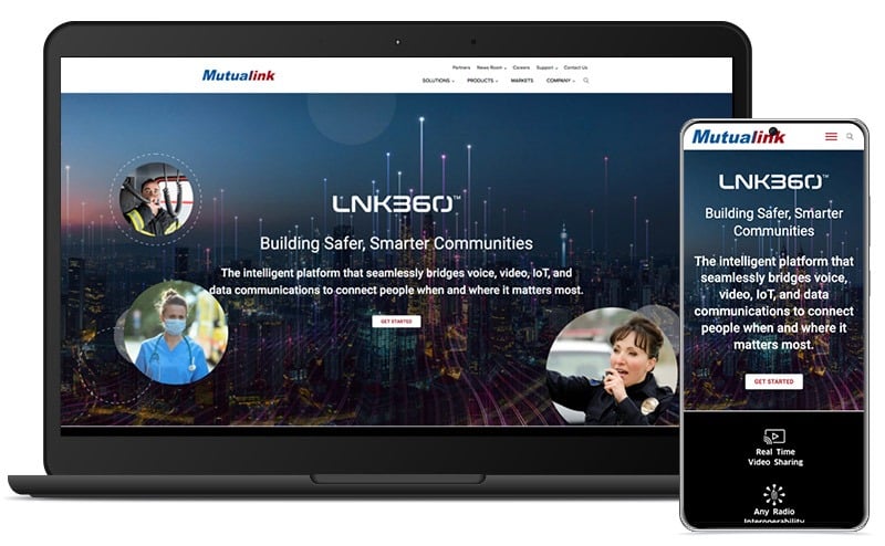 Mutualink Government Contractor Website Design