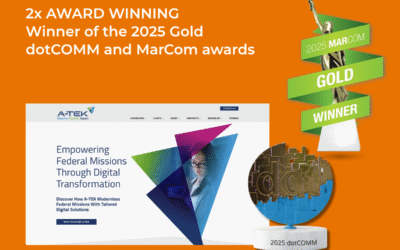 A-TEK Wins Double Gold: dotCOMM and MarCom Awards for Outstanding Government Contractor Website